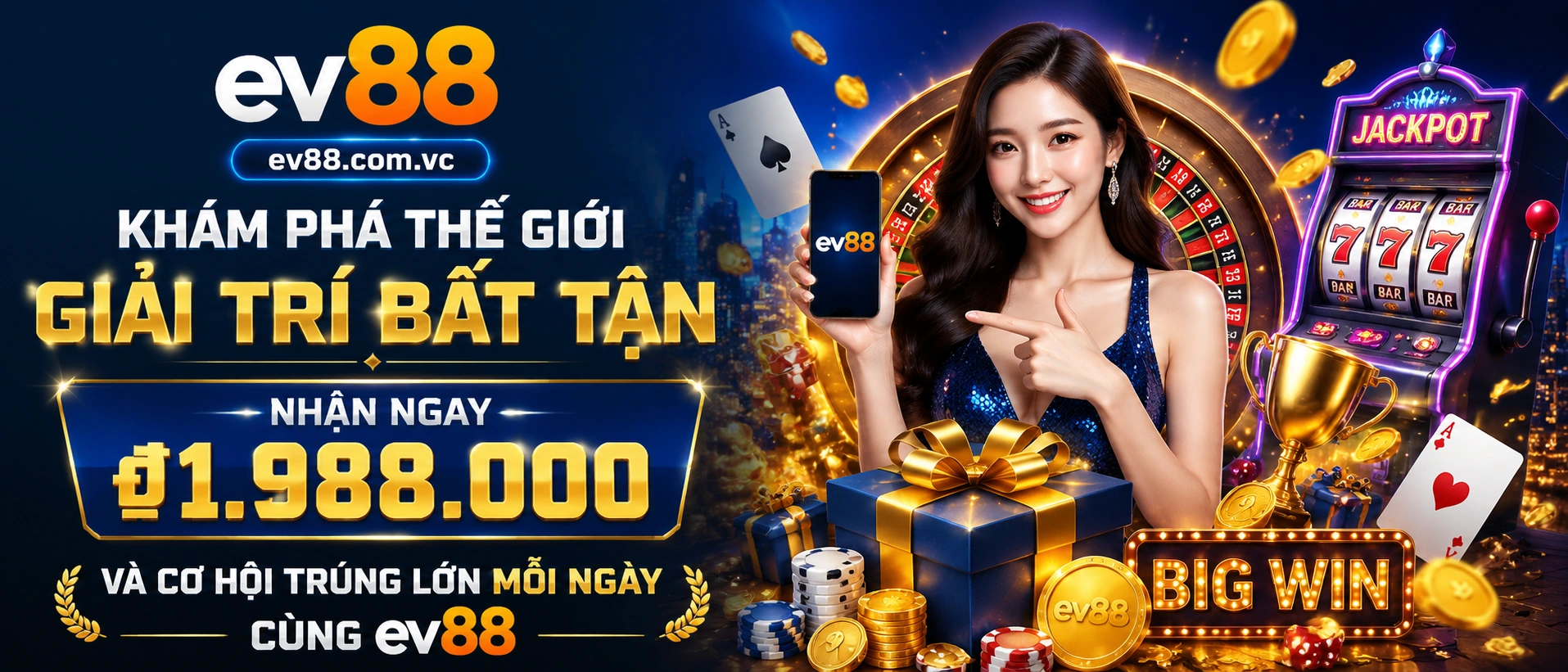 EV88 giao diện game bài và poker