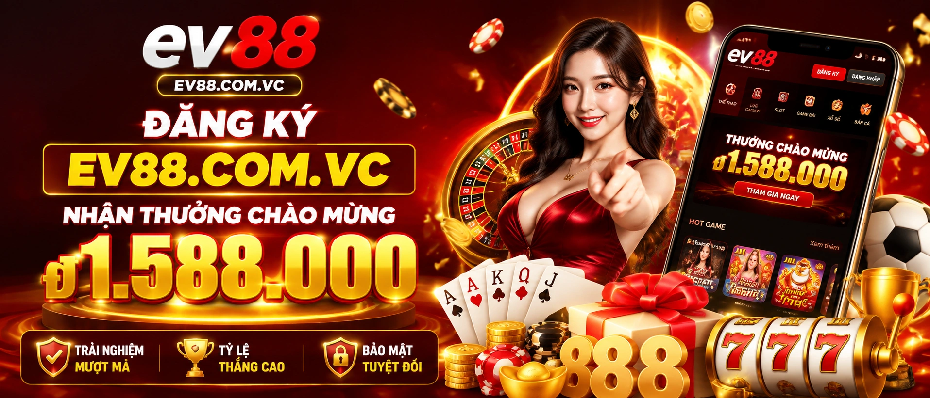 EV88 giao diện sảnh giải trí trên mobile